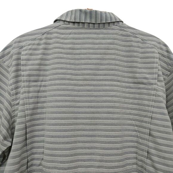 Columbia Shirt Mens Large Gray Striped Twisted Creek II Short Sleeve Outdoor - Picture 6 of 11